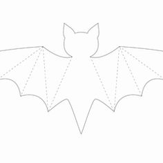 a paper cut out of a bat