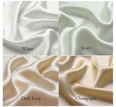 Please put the sku of the dress you're ordering the swatches for in the notes section. Satin swatch Free shipping within the US Ivory Color Dress, Silk Champagne Wedding Dress, Ivory Vs White, Wedding Dress Colours Shades, Ivory Dress Wedding, Wedding Fabrics, Bridesmaids Satin Dresses, Shades Of Champagne, Ivory Shades Color Palettes