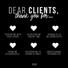 Dear clients, you are so appreciated! 🤍🥰 #lashtech #lashappointment #lashartist #lashclients #lashextensions Lash Facts Eyelash Extensions, Lash Extensions Story Ideas, Client Selfie Quotes, Lash Extension Reminders, Lash Information For Clients, Lash Extension Quotes For Instagram, Lash Business Aesthetic Instagram, Lash Extensions Instagram Feed, Lash Instagram Story Ideas