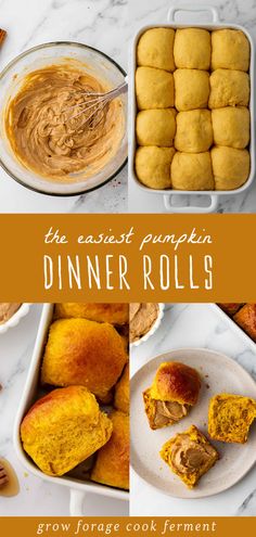 Try the easiest pumpkin dinner rolls that are soft, fluffy, and perfect for fall meals. Made with pumpkin puree, these rolls are delicious with soups, stews, or slathered with cinnamon butter for a sweet twist. Ideal for Thanksgiving or Christmas feasts! Find more dinner rolls recipe, bread rolls, yeast bread, and Thanksgiving Sides at growforagecookferment.com. Pumpkin Yeast Bread