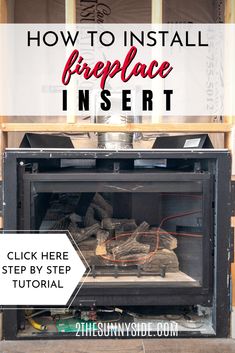 an oven with the words how to install fireplace inserts