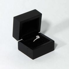 Black wooden ring box perfect for proposals and engagements, dark wood ring box, black ring box, classic black ring box Suede Ring Box, Black Ring Box, Proposal Ring Box, Wood Ring Box, Ring Boxes, Jewelry Photoshoot, Black Ring, Wood Ring, Diamond Bar