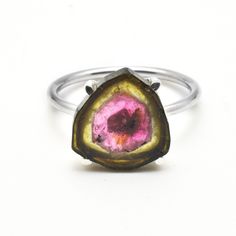 - Watermelon Tourmaline Polished Slice - We use 925 Sterling Silver as a band - Beautiful Sterling Silver Rings with Natural Gemstones. RING DETAILS: - Gemstones: Watermelon Tourmaline - Type: Polished and 100% Natural Gemstones - Stone Size: 8-12 MM (Approx) - Metal: Sterling Silver 925 - Ring Setting Type: Prong - Band Color: Sterling Silver, Rhodium Over Silver, Rose Gold Overlay, Gold Overlay (Please choose Band Color in the option) PLEASE NOTE: - THIS IS A MODEL RING, THE ACTUAL RING WILL L Tourmaline Natural Stones Ring Jewelry, Tourmaline Natural Stones Ring, Tourmaline Ring With Natural Stones, Tourmaline Rings With Gemstone Accents, Silver Tourmaline Ring With Gemstone Accents, Ruby Ring With Gemstone Accents For Gift, Ruby Ring With Tourmaline And Gemstone Accents, Raw Tourmaline Ring, October Birthstone Jewelry