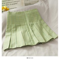 Waist type: high waist Style: versatile Size: S M L Color: pink, purple, yellow, green, blue, lavender Plaid Pleated Skirt, Blue Lavender, College Style, College Fashion, Pleated Skirt, Pink Purple, High Waist, Womens Skirt, Lavender