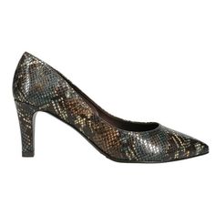 Luxurious snakeskin embossing textures the exterior of this sharp pointed toe pump that can be dressed up or down for any occasion. Size: 6.5.  Color: Brown.  Gender: female.  Age Group: adult. Leather Snake Print Heels For Formal Occasions, Formal Leather Heels With Snake Print, Formal Snake Print Leather Heels, Snake Print Heels With Pointed Toe For Evening, Evening Heels With Snake Print And Pointed Toe, Formal Snake Print Heels With Pointed Toe, Elegant High Heels With Snake Print, Elegant Snake Print High Heels, Elegant Crocodile Pattern Heels For Party