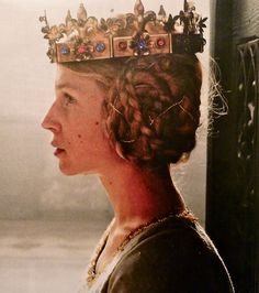 a woman with a crown on her head