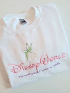 Disney Embroidered Sweatshirt Disneyworld The Most Magical Place On Earth Easy 30 day return policy Disneyland Christmas Outfit, Disneyland Sweatshirt, Disney Trip Outfits, Disney Outfits Women, Embroidery Clothing, Disneyland Christmas, Cute Disney Outfits, Disney World Outfits, Magical Kingdom