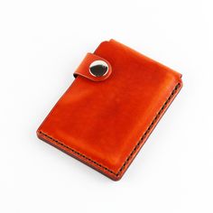 Orange Leather Wallet Credit Card Holder Slim Wallet - Etsy Latvia Orange Card Holder With Card Slots For Everyday Use, Orange Rectangular Card Holder With Card Slots, Orange Rectangular Card Holder With Slots, Orange Leather Wallet For Daily Use, Orange Leather Wallet As Gift, Orange Wallet With Card Slots For Daily Use, Orange Leather Bifold Wallet, Orange Rectangular Wallets With Interior Card Slots, Orange Leather Wallets With Interior Card Slots