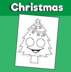 a christmas tree is featured in this coloring book for kids to color and learn how to draw it