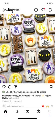 the instagram page is filled with cookies