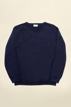 Color: Navy Classic Navy Sweatshirt With Ribbed Cuffs, Navy Athleisure Sweatshirt With Ribbed Cuffs, Classic Navy Sweatshirt With Ribbed Collar, Winter Sweatshirt With Raglan Sleeves And Ribbed Cuffs, Navy Relaxed Fit Sweatshirt With Ribbed Cuffs, Navy Sweatshirt With Ribbed Cuffs And Relaxed Fit, Sporty Sweatshirt With Raglan Sleeve And Ribbed Cuffs, Navy Sporty Crew Sweatshirt, Classic Crew Sweats With Ribbed Cuffs