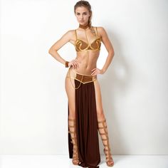 Princess Leia Organa Costume for Brave Hearts-Intimate Roleplay Outfits-StylinArts Slave Princess Leia Costume, Princess Leia Costume, Leia Costume, Star Wars Princess Leia, Star Wars Princess, Leia Organa, Group Costumes, Halloween Inspo, Themed Events