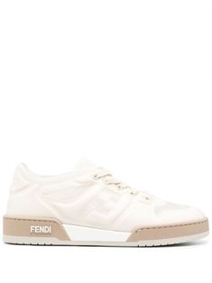 light beige mesh panelling all-over embossed logo print front lace-up fastening internal logo stamp logo at the sole flat rubber sole Fendi Sneakers, Stamp Logo, Fendi Logo, Logo Stamp, Platform Sneakers, Embossed Logo, Cotton On, Light Beige, Logo Print