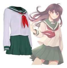 Traje De Inuyasha Kagome Higurashi Para Cosplay | Meses sin intereses Inuyasha Cosplay, Inuyasha Kagome, School Uniform Skirts, Uniform Shirt, Uniform Shirts, Girls Uniforms