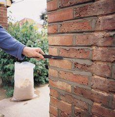 buy masonry tools at cheap rate in bulk. wholesale & retail professional hand tools store. home décor ideas, maintenance, repair replacement parts Mortar Repair, Brick Repair, Chimney Repair, Brick Face, Brick Works, Handy Man, A Brick Wall, Concrete Bricks, Home Fix