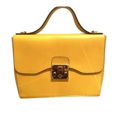 Authentic Yellow Italian Leather Handbag *Nwot *Purchased In Milan Italy *Comes With Shoulder Strap *Beautiful Summer Bag! *Offers Welcome Italian Leather Bags, Summer Bag, Milan Italy, Beautiful Summer, Leather Bags, Leather Handbag, Italian Leather, Leather Handbags, Leather Bag