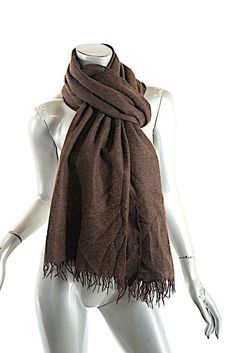 ESKANDAR Chocolate Brown Softest Cashmere Oblong Scarf with Fringe 83" x 29" #Eskandar #Scarf Scarves Men, Scarf With Fringe, Brown Scarves, Brown Chocolate, Fringe Scarf, H Style, Cashmere Scarf, Chocolate Brown, Cloth Bags