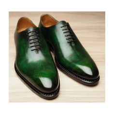 New Custom Made Handmade, Hand-Painted, Goodyear Welted Pure Leather Patina Shaded Shinny Oxford Shoes, Laceup Shoes, Dress Shoes For Men We are a dedicated team that comes together to create beautiful shoes with classic English craftsmanship. Our focus is on creating high-quality products for our clients and their customers. Our team of designers and craftsmen are passionate about creating the perfect fit. Our shoes and boots are handmade and made to measure upon your feet measurement, with att Green Leather Shoes For Galas, Formal Green Leather Closed-toe Shoes, Green Almond Toe Dress Shoes With Leather Sole, Formal Green Closed Toe Leather Shoes, Green Dress Shoes With Almond Toe And Leather Sole, Green Dress Shoes With Leather Sole And Almond Toe, Formal Green Lace-up Dress Shoes, Green Lace-up Dress Shoes With Leather Sole, Green Leather Cap Toe Shoes With Leather Sole