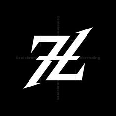 the letter z is made up of white letters on a black background with an arrow