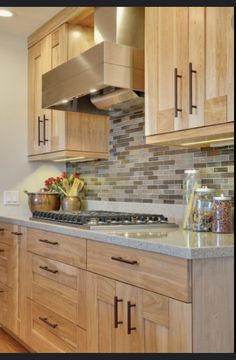 Neutral Kitchens, Birch Kitchen Cabinets