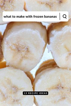 what to make with frozen bananas