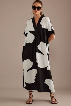 Sale | Anthropologie UK Printed Kaftan, Kaftan Maxi Dress, Anthropologie Uk, Batik Fashion, Designer Dresses Casual, Textile Prints, African Print, Chic Outfits, Designer Dresses