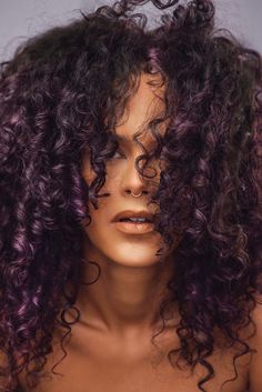 EGGPLANT EDIT Eggplant Purple Hair, Purple Hair Makeup, Gothic Ballet, Purple Curly Hair, Dimensional Hair, Good Dye Young, Thirst Trap, Fall Hair Trends, Dye Ideas