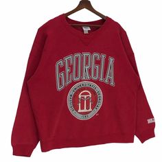 Georgia University, School Merch, Georgia Sweatshirt, Chimayo Jacket, College Crewneck Sweatshirts, College Fits, University Of Georgia, Sweatshirt Crewneck, Fashion Graphic