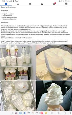 an image of ice cream being made in the oven and then put into plastic cups