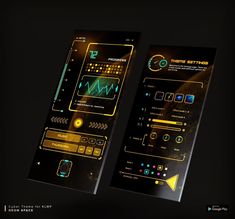 the futuristic interface is designed to look like it has been created in adobe and photoshopped