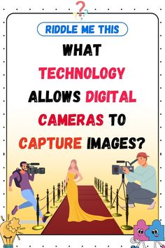 a poster with the words riddle me this what technology allows digital cameras to capture images?