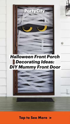 halloween front porch decorating ideas diy mummy front door party city top to see more