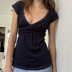 Open Neckline Top, Short Sleeve Babydoll Top, Babydoll Tops Aesthetic, Babydoll Tube Top, Flowy Babydoll Top, Black Babydoll Top, Cute Babydoll Tops, Y2k Babydoll Top, 2000s Babydoll Top