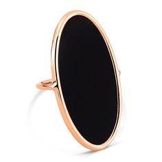 18 carat rose gold ring and black onyxmotif size : 1,58"X0,79" Luxury Black Modern Enamel Ring, Luxury Black Enamel Ring In Fine Jewelry Style, Black Onyx Engagement Ring, Onyx Engagement Ring, Onyx Ring, Gold Enamel, Black Enamel, Black Onyx, Rose Gold Ring