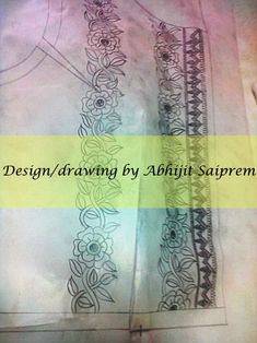 an image of a drawing on paper with the words design / drawing by affii suprem