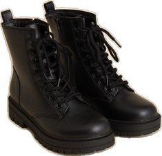 Black Lace-up Boots For Streetwear, Black High-top Combat Boots With Front Lace-up, Black High-top Combat Boots With Lace-up Fastening, Black Lace-up Work Boots For Fall, Black Ankle Combat Boots With Lacing, Black Lace-up Moto Boots With Front Fastening, Casual Black Boots With Lace-up Fastening, Black Casual Boots With Front Lace-up Fastening, Casual Black Boots With Front Lace-up Fastening