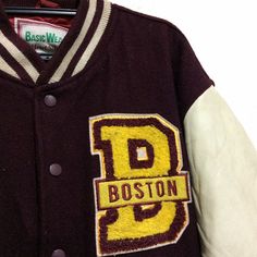 PLEASE ASK ANY QUESTION BEFORE BUYING THIS USED CLOTHING PLEASE DONT EXPECT IT TO BE LIKE NEW OR IN PRISTINE CONDITION Good Condition MEASUREMENTS :: PIT TO PIT (underArm) - 24 inches Length - 25 inches BUY WITH CONFIDENCE ### -WE ARE USING DHL EXPRESS, IT TAKES 3-7 DAYS ONLY TO ARRIVE-### Fall Outdoor Varsity Jacket, Vintage Varsity Jacket For College In Fall, Vintage Varsity Jacket For Sports In Fall, Vintage Varsity Jacket For Fall Outdoor Activities, Vintage Brown Outerwear For College, Vintage Varsity Jacket For Fall Outdoor, Collegiate Winter Varsity Jacket For Outdoor, Retro Varsity Jacket With Embroidered Logo For Winter, Winter Vintage Outerwear With Embroidered Logo