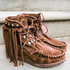 Retro Boots, Autumn Boots, Boho Shoes, Popular Boots, Roman Fashion, Moccasin Boots