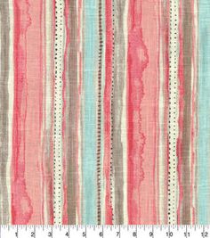 a pink and blue striped fabric