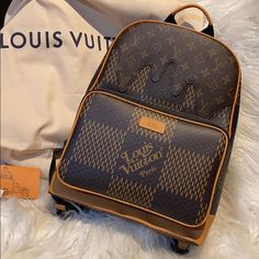 Head Turning Piece!! Gorgeous, Rare Louis Vuitton 2 Campus Backpack From The Nigo Collection. Very Few Made And Completely Sold Out!! Perfect Size For Daily Use Or Travel. Not In Hurry To Sell!! No Lowball Offers!! *Listing For Backpack & Tags Only* Designer Leather Bags With Logo, Luxury Bags With Designer Logo, Luxury Designer Logo Bags For Daily Use, Designer Travel Bag In Signature Coated Canvas, Designer Signature Coated Canvas Travel Bags, Designer Travel Backpack, Designer Monogram Canvas Backpack For Travel, Designer Brown Bag With Logo, Designer Brown Bags With Designer Logo