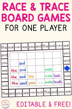 the race and trace board games for one player