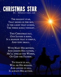 a christmas star with three wise men riding on camels in front of the moon