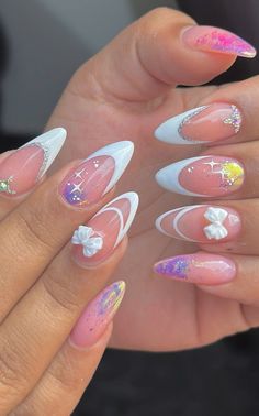 Get inspired by 30+ adorable bow nail designs, from cute 3D bow nails to short and sweet styles in pink, red, white, gold, and black. This also includes coquette nails, ribbon nails, short bow nails, french tip bow nails, bow nail art. (📷 nailsgeraldinj IG) Nail Art Designs For Kids, Easter Nail Colors, Bow Nail Art Designs, Nail Colors Spring, Summer Hair Care, Outdoor Summer Activities, Bow Nail Art, Bow Nail