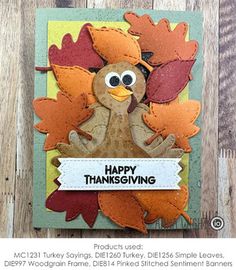 a thanksgiving card with a turkey on it