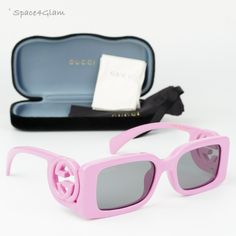 Brand New Gucci Gg1325s 006 Pink Grey Rectangle Unisex Sunglasses Gg 1325s Same/Next Day Free Shipping! No Offers Accepted. Final Price! Don't Miss Out, Shop Now! 100% Authentic & Brand New! Brand: Gucci Model Number: Gg1325s / Gg 1325s Color Code: 006 Gender: Women / Unisex Frame Shape: Rectangle Frame Color: Pink Frame Material: Injection Plastic Frame Type: Full Rim Lens Color: Grey Lens Material: Bio Nylon Lens Protection: Category 3 Size: 54x19x140 100% Uv Protection Made In Italy Full Reta Pink Rectangular Sunglasses With Gradient Lenses, Gucci Pink Sunglasses With Uv Protection, Pink Gucci Sunglasses With Uv Protection, Pink Rectangular Polarized Sunglasses, Designer Gucci Rectangular Sunglasses, Luxury Pink Sunglasses For Summer, Gucci Pink Sunglasses With Tinted Lenses, Gucci Pink Tinted Sunglasses, Designer Pink Tinted Sunglasses