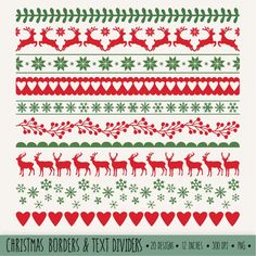 a christmas pattern with reindeers, snowflakes and holly berries on white paper