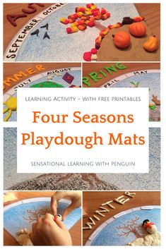 four seasons playdough mats with the title