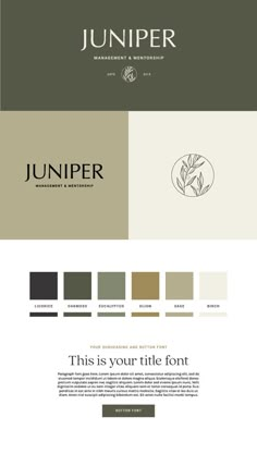 an image of a website page with the name jumper on it and colors for each section