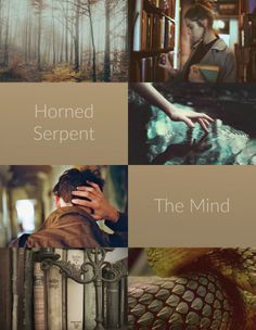 a collage of images with the words, hormed serpentt and the mind