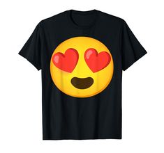 a black t - shirt with hearts in the shape of eyes